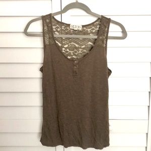 Green Lace Tank Top